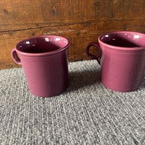 Fiestaware Plum burgundy Ceramic Mugs - Set of 2